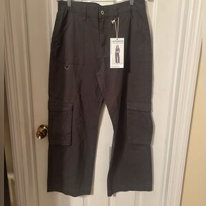 Simple Society Gray Low Rise Slouch Cargo Pants 9/29 Wide Leg